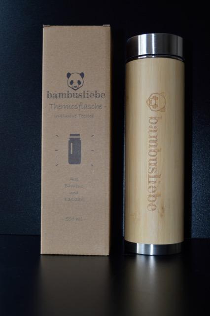 Bambusliebe Thermoflasche Bambus 500 ml